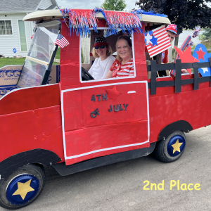 red truck golf cart 2nd place