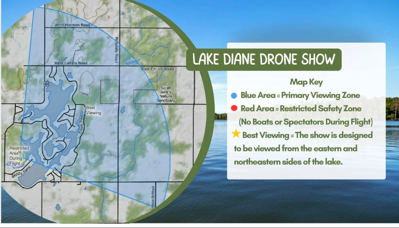 Map of drown show viewing